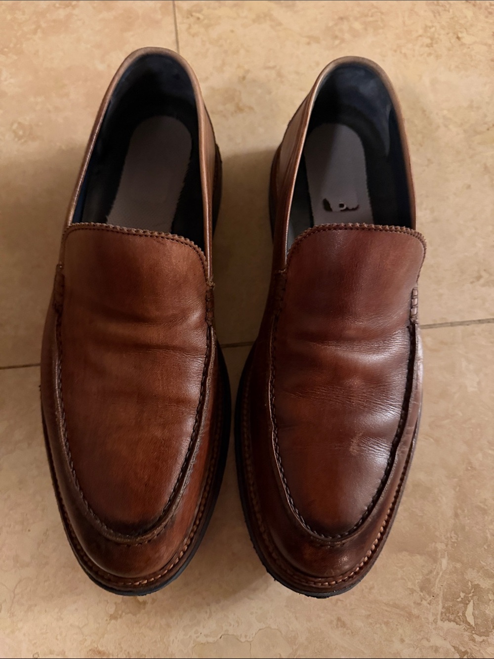Johnston & Murphy Brown Leather Slip-On Loafers